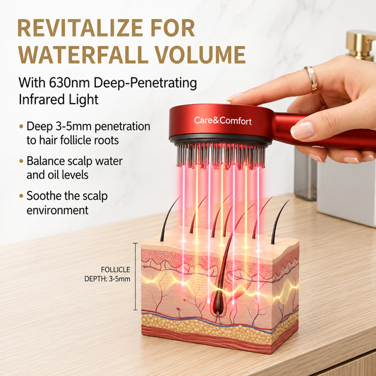 Electric Scalp Massage Comb Hair Growth, Red Light Therapy Brush Head Massager