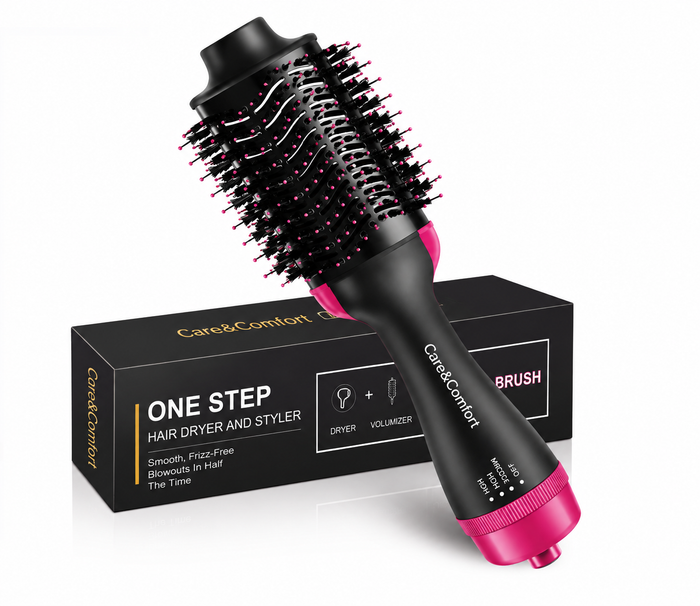 ONE STEP HOT AIR BRUSH DRYER AND VOLUMIZER BRUSH HAIR STYLER FOR STRAIGHTENING & CURLS