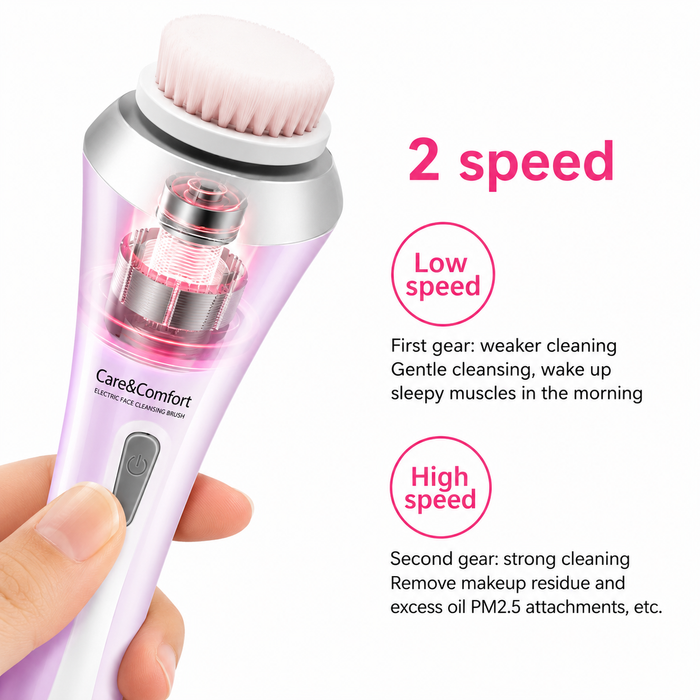 3 in 1 Electric Facial Cleansing Brush Multifunction Facial Face Facial Cleansing Brush Spa Skin Care Massage